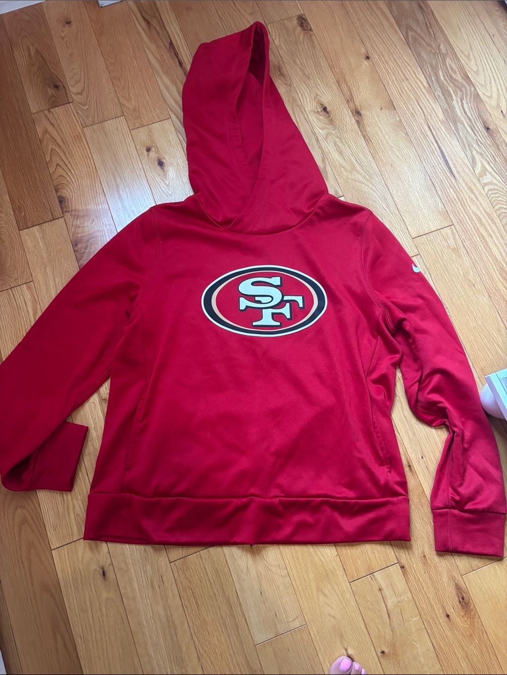 Nike Red Women's Pullover Hoodie with Center Logo